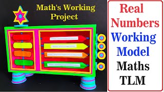 real numbers working model  maths tlm project  innovative project  craftpiller [upl. by Erdrich]