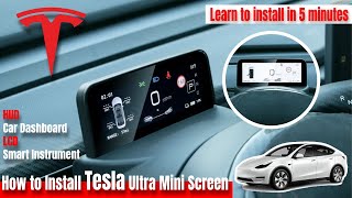 How to install the Tesla Model 3Y Ultra Mini Screen Display in 3 minutes [upl. by Gabby]