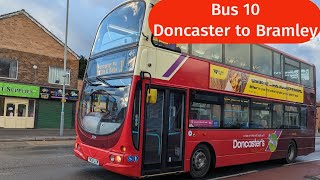 Viewers request  Bus 10 Doncaster to Bramley  January 2024 [upl. by Lenora]