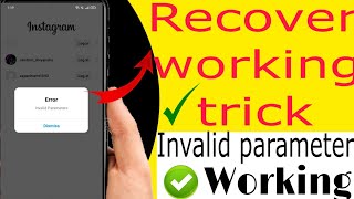 invalid parameters Instagram problem Instagram invalid parameters problem fixed instagram [upl. by Ohnuj]