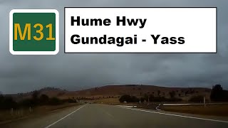 M31 Driving Hume Highway from Melbourne to Sydney 005 Gundagai  Yass [upl. by Nonnaehr]