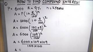 How to find compound interest  How to calculate compound interest using formula [upl. by Ynaffet784]