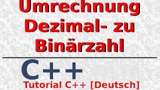 ZuschauerFrage C Umrechnung Dezimal zu Binärzahl [upl. by Hsirrehc]