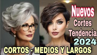 ✂️ NUEVOS CORTES DE CABELLO TENDENCIAS 2024 Desde CORTO MEDIO y LARGO para MUJERES de Toda edad [upl. by Mortimer837]