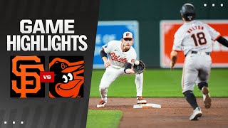 Giants vs Orioles Game Highlights 91724  MLB Highlights [upl. by Hanford]