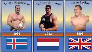 Worlds Strongest Man Winners 1977 – 2023  World Strongest Man Winners List [upl. by Newbill]