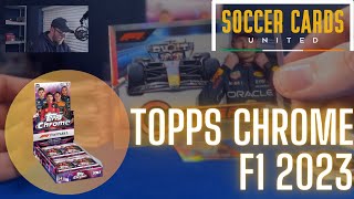 Topps Chrome Formula 1 2023 Unboxing And Review  Hunting An F1 Driver Autograph [upl. by Maxantia]