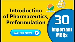 INTRODUCTION OF PHARMACEUTICS PREFORMULATION [upl. by Enelrak71]