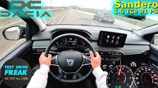 2022 Dacia Sandero Stepway TCe 90 91 PS TOP SPEED AUTOBAHN DRIVE POV [upl. by Nylorak]