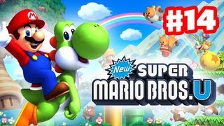 New Super Mario Bros U  Walkthrough Part 14  FreezingRain Tower World 4 Wii U Gameplay [upl. by Reede]