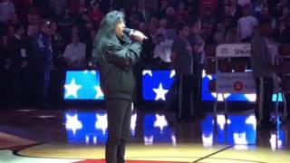 Anthrax Joey Belladonna Sings The National Anthem Chicago Bulls Game [upl. by Ainadi]