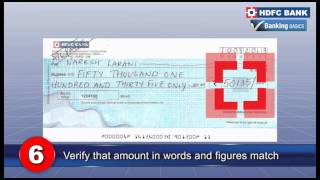 10 tips to help you write a cheque correctly  Banking Basics  HDFC Bank [upl. by Linnell]