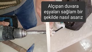 Alçıpan duvara dübel vida nasıl atılır [upl. by Eyde]