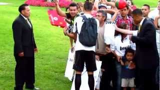 Cristiano Ronaldo Sign Autographs for LA Fans [upl. by Elauqsap]