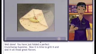 Taco Bell  Folding A Crunchwrap Supreme eLearning Module [upl. by Dorehs]