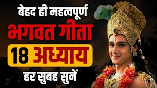 महत्वपूर्ण भगवत गीता १८ अध्याय हर सुबह सुनें  Best Krishna Motivational Speech  Bhagwat Geeta Saar [upl. by Axe471]