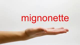 How to Pronounce mignonette  American English [upl. by Levana]