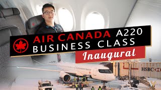 Air Canada A220 Business Class  Inaugural Montreal to Calgary [upl. by Sherilyn336]