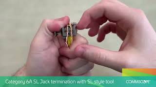 Category 6A SL Jack termination with SL Style tool [upl. by Ennairda]