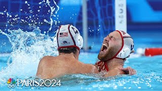 US mens water polo gets past Australia in shootout to make semis  Paris Olympics  NBC Sports [upl. by Nnaeilsel190]