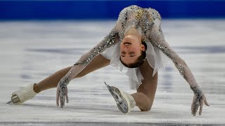 14yearold Isabeau Levito slays audience places 4th in short program at US Championships [upl. by Atinyl]