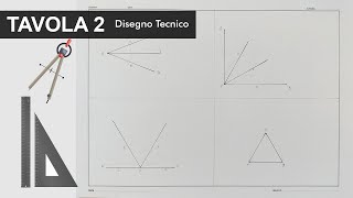 TAVOLA 2  Bisettrice di un angolo divisione di un angolo triangolo equilatero  DISEGNO TECNICO [upl. by Amada]