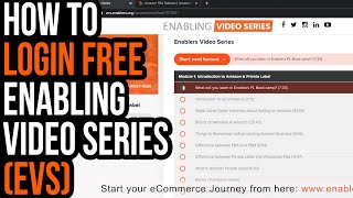 How to login Free Enabling Video Series EVS  Enablers [upl. by Deloria]