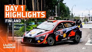 Day 1 Highlights  WRC Secto Rally Finland 2023 [upl. by Shelden318]