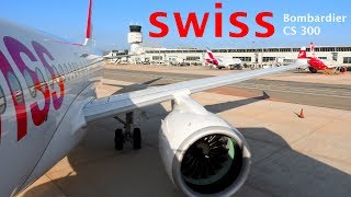 FLIGHT REVIEW  New Swiss Bombardier CS 300 now Airbus A220 from Olbia to Geneva [upl. by Derrek]