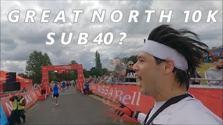 GREAT NORTH 10K 2024  RACE VLOG  10K PB Attempt [upl. by Anaujd953]