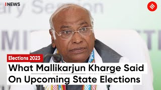 Election 2023 Mallikarjun Kharge Expresses Confidence In Winning All 5 State Elections [upl. by Arac664]