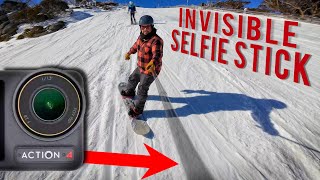 DJI Action 4 Invisible Selfie Stick MODE 😱 [upl. by Yelich]