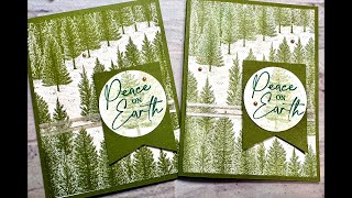 🌲3 Super Fast Christmas Cards with Fragrant Forest Plus… How to Make Shimmer Spray [upl. by Ced]