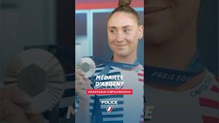 Anastasiia Kirpichnikova médaillée d’argent police policenationale àlinterieurdesjeux paris2024 [upl. by Brynne826]