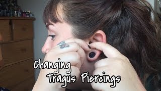 Changing Piercings Tragus [upl. by Fayette]