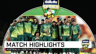 Proteas claim series in highscoring clash  Australia v South Africa  Third ODI 201819 [upl. by Lajib]