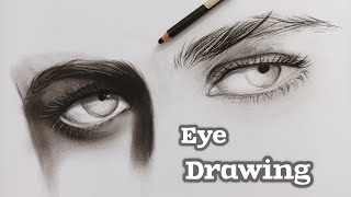 an easy way to draw eyes and eyebrows  how to draw faces  drawing tutorial and techniques [upl. by Egrog458]