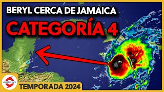 Huracán Beryl llegaría a la Península de Yucatán el viernes como categoría 2 Llega hoy a Jamaica [upl. by Giordano192]