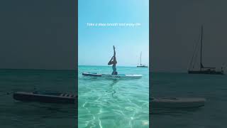 Have you tried SUP Yoga before🧘‍♀️ SUPYoga yoga slowmovement flowstate [upl. by Fridlund790]