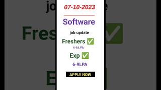 software company hiring 😍 freejobsinformation fresherjobs jobopenings [upl. by Haronid576]