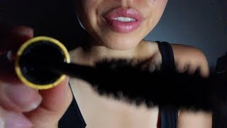 ASMR You Wont Last Eyebrow Trimming Plucking LOADS OF MASCARA TRIIGGERS  Lotsa Lip Gloss Sounds [upl. by Sillihp]