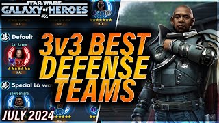 BEST 3v3 DEFENSE TEAMS July 2024 swgoh gac 3v3 galaxyofheroes starwars [upl. by Ford]