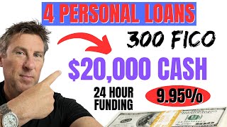 4 EASY 20000 Personal loans in 24 Hours 300 FICA score rates 995 and up [upl. by Berner]