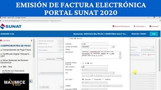 Cómo emitir una Factura Electrónica  SUNAT 2020 [upl. by Rech]