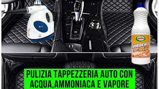 PULIZIA TAPPEZZERIA AUTO CON ACQUAAMMONIACA E VAPORE [upl. by Adachi304]