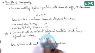 Class 11 Physics  Units and Dimension  8 Principle of Homogeneity  For JEE amp NEET [upl. by Nolubez481]