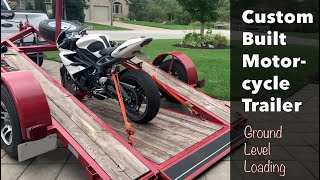 Custom Built EasyLoad Motorcycle Trailer  Ground Level Loading [upl. by Erdnuaed386]