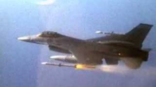 F16s Firing Missiles amp Dropping Bombs [upl. by Airel]