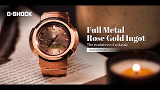 CASIO GSHOCK FULL METAL INGOT ROSE GOLD AWM500GD [upl. by Llemor]