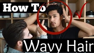 Wavy Hair Routine  Mens Wavy Hair  TheGentlemansCove [upl. by Ahsenal587]